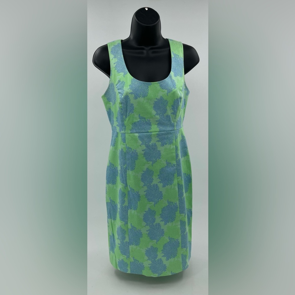Vineyard Vines Green and Blue Sleeveless Shift Dress